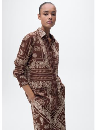 MANGO - Regular-fit Paisley Shirt DARK BROWN