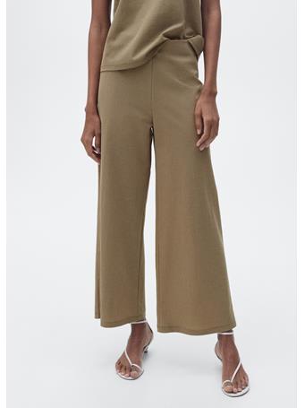MANGO - Cropped Palazzo Trousers MEDIUM BEIGE
