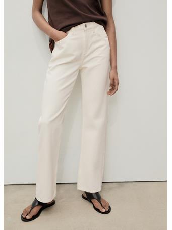 MANGO - Matilda Medium-rise Straight-fit Jeans NATURAL WHITE