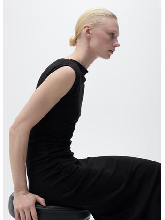 MANGO - Draped Midi-dress BLACK