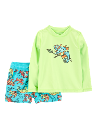 CARTERS - Toddler 2-Piece Stingray & Swim Trunk Set GREEN