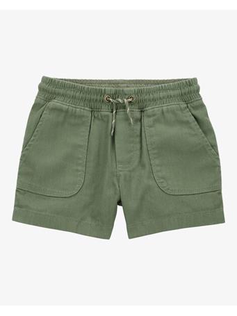 CARTER'S - Toddler Pull-On Cotton Shorts OLIVE