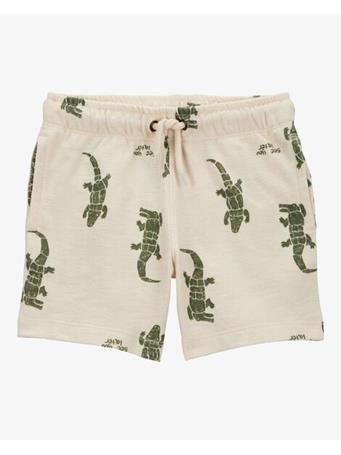 CARTER'S - Toddler Alligator Pull-On Shorts WHITE