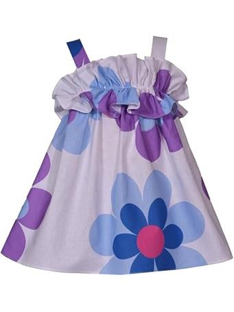 BONNIE JEAN - Girl's Daisy Flower Dress Sundress BLUE