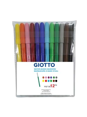 CRESTAR - Giotto Water Based Markers Set of 12 NO COLOR
