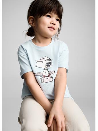 MANGO - Snoopy Printed T-shirt LIGHT BLUE