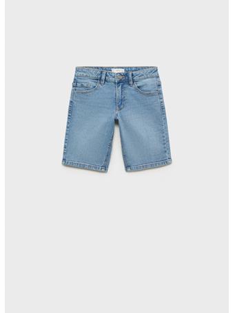 MANGO - Denim Bermuda Shorts BLUE