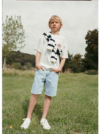 MANGO - Denim Bermuda Shorts BLUE