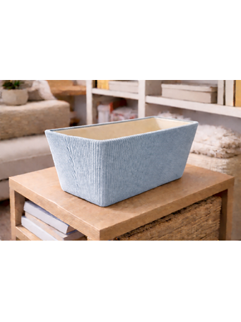 MARINER HOME - Corduroy Tote Basket BLUE