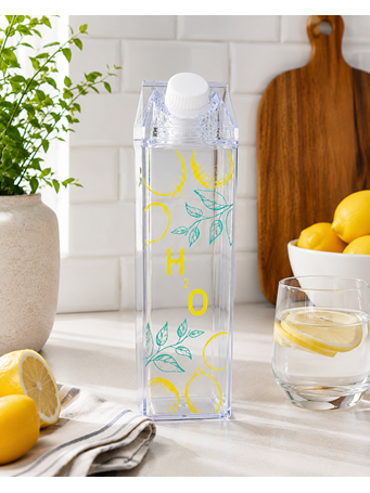 Clear Milk Carton H20 Print CLEAR