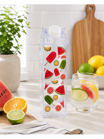 Clear Milk Carton Watermelon Print CLEAR