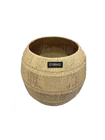 MARINER HOME - Paper Woven Spherical Basket NATURAL