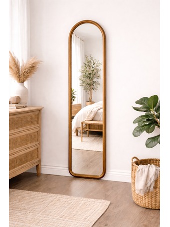 MARINER HOME - Round Top Mirror NATURAL