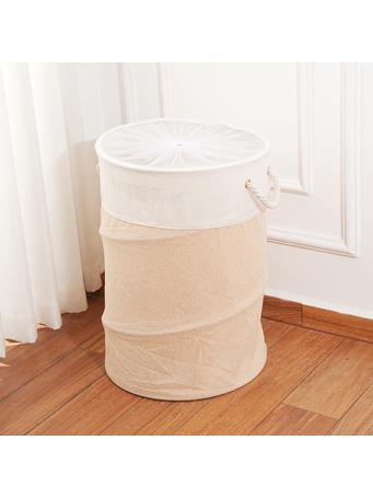MARINER HOME - Two Tone Laundry Pop Up Hamper Tall IVORY