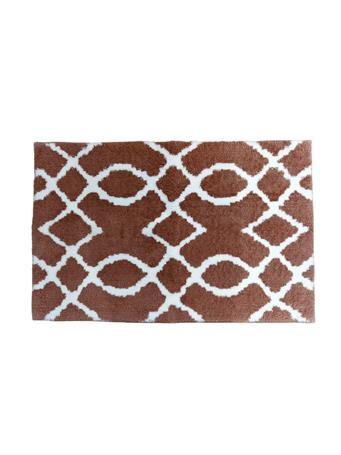 MARINER HOME - Single Lattice Plush Bath Mat DUSKY PINK