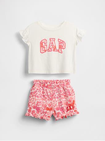 GAP - Baby & Toddler Logo Outfit Set PINK FLORAL