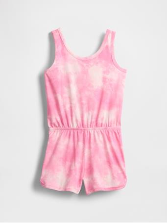 GAP - Kids Cutout Romper PINK TIE DYE