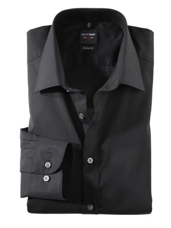 OLYMP - Long Sleeve Dress Shirt New York Kent BLACK