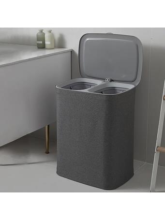 CONTAINED - 2 Section Hardtop Hamper GREY
