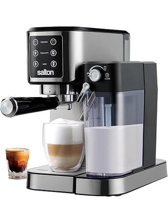 SALTON - Barista+ 3-in-1 Espresso, Cappuccino & Latte Machine STAINLESS STEEL