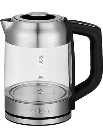 SALTON - Temperature Control 1.7L with Tea Steeper Electric Kettle CLEAR