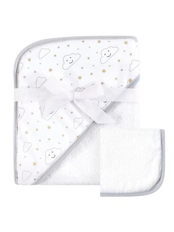 BABYVISION - Hudson Baby Cotton Hooded Towel and Washcloth GREY