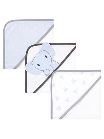 BABYVISION - Hudson Baby Cotton Rich Hooded Towels BLUE