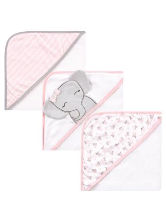 BABYVISION - Hudson Baby Cotton Rich Hooded Towels PINK