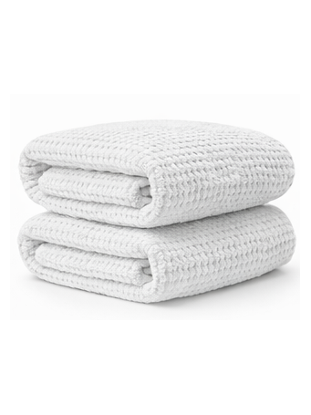 MARINER HOME - Cotton Waffle Throw WHITE