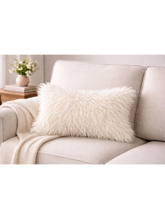 MARINER HOME - Faux Feather Pillow 2 IVORY
