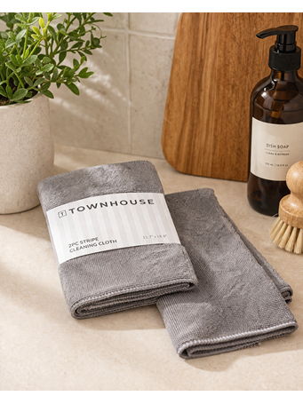 TOWN HOUSE - 2  Piece Cleaning Cloth GREY