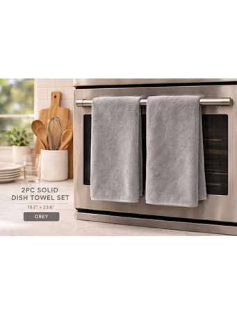 TOWN HOUSE - 2 Piece Dish Towel GREY