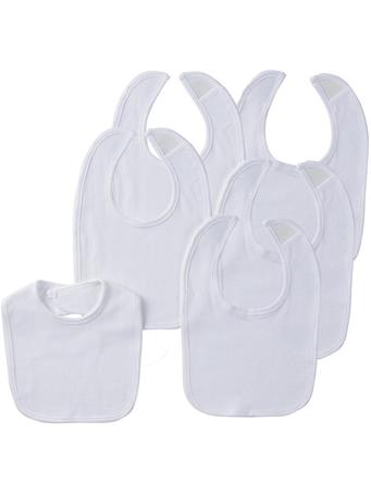 GERBER CHILDRENSWEAR - 6-Pack White Dribbler Bibs WHITE