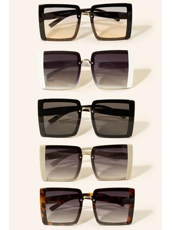 ANARCHY STREET - Fashionable Square Frame Sunglasses Set ASST