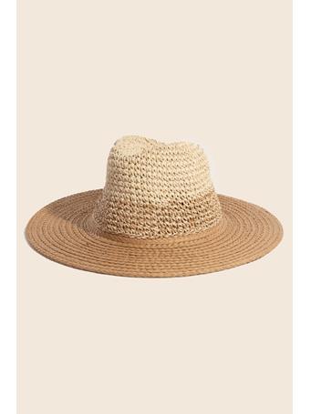 ANARCHY STREET - Tone Contrast Straw Hat KHAKI