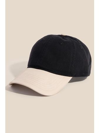 ANARCHY STREET - Two Tone Color Block Baseball Cap BLACK