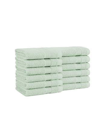 ARKWRIGHT HOME - Host & Home - Bath Collection Washcloth Set - Set of 12 GREEN