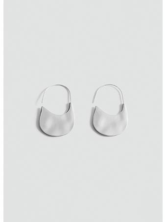 MANGO - Oval-design Earrings LT PASTEL GREY