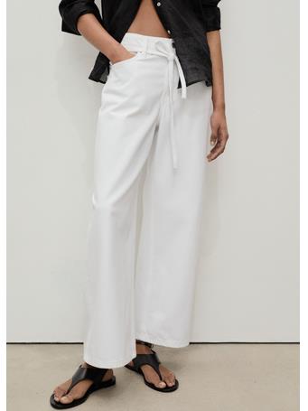 MANGO - Balloon Jeans With Belt WHITE