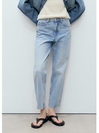 MANGO - Mid-rise Straight Jeans MEDIUM BLUE