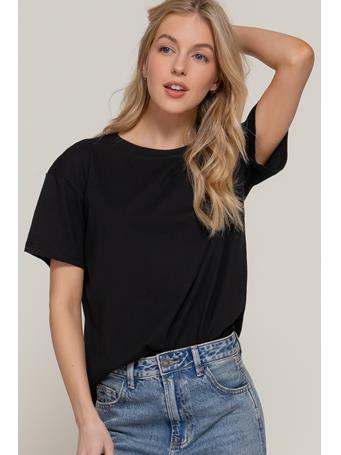 ACTIVE BASIC - Short Sleeve Round Neck Tee BLACK