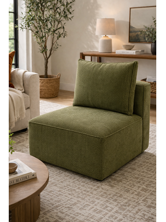MARINER HOME - Kenna Modular Armless Chair 353 - OLIVE