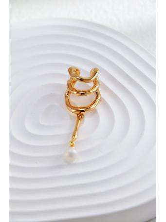 COCO ANGEL - 18K Gold Plated Pearl Earring Cuff GOLD