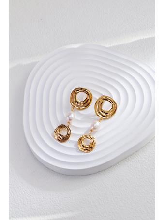 COCO ANGEL - 18K Gold Plated Pearl Ear Stud GOLD