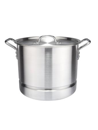 AMERICAN DREAM HOME GOODS - 16 Quart Aluminum Stock Pot Set with Steamer SILVER