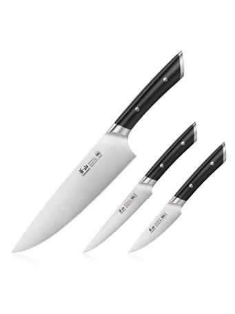 CANGSHAN CUTLERY - Helena Series 3-Piece Starter Knife Set BLACK