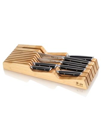 CANGSHAN CUTLERY - Helena Series 8-Piece In-Drawer BBQ Knife Set BLACK