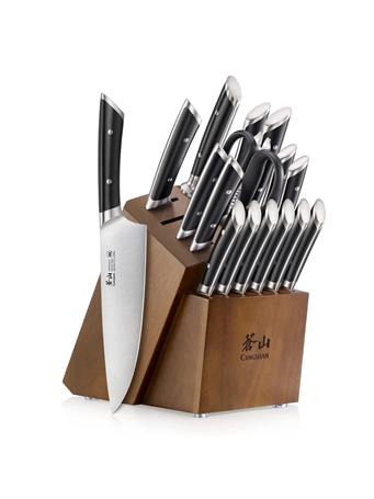 CANGSHAN CUTLERY - Helena Series 17-Piece Knife Block Set BLACK