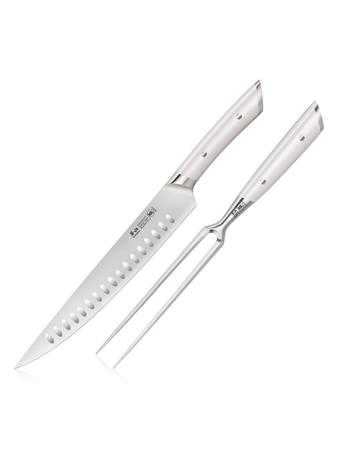 CANGSHAN CUTLERY - Helena Series 2-Piece Carving Set WHITE
