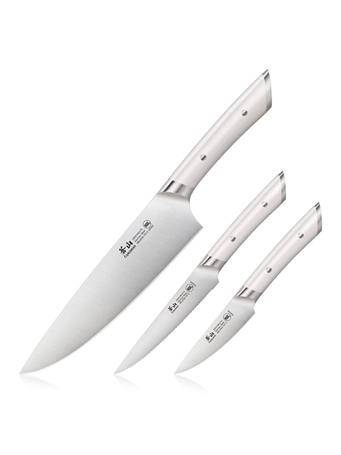 CANGSHAN CUTLERY - Helena Series 3-Piece Starter Knife Set WHITE